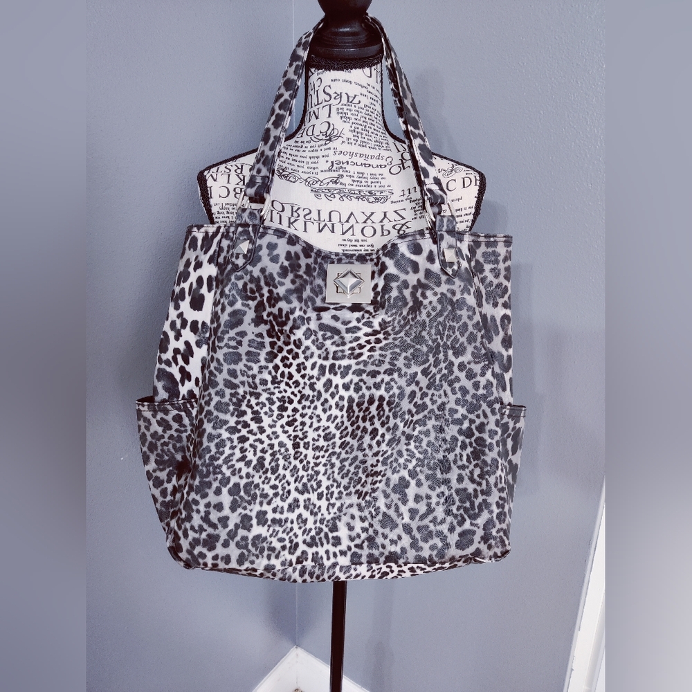 Kenneth Cole Black and White animal print tote